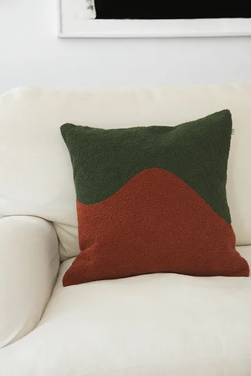 Funda de cojín Yogi 50x50 cm - Forest green-terracotta - Chhatwal & Jonsson