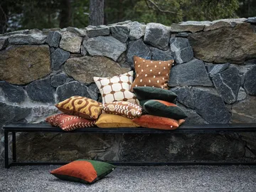 Funda de cojín Yogi 50x50 cm - Forest green-terracotta - Chhatwal & Jonsson