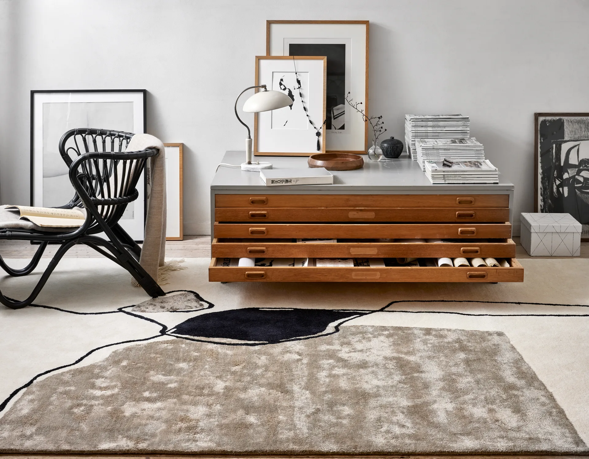 Alfombra Abstract 250x350 cm, Ivory Classic Collection