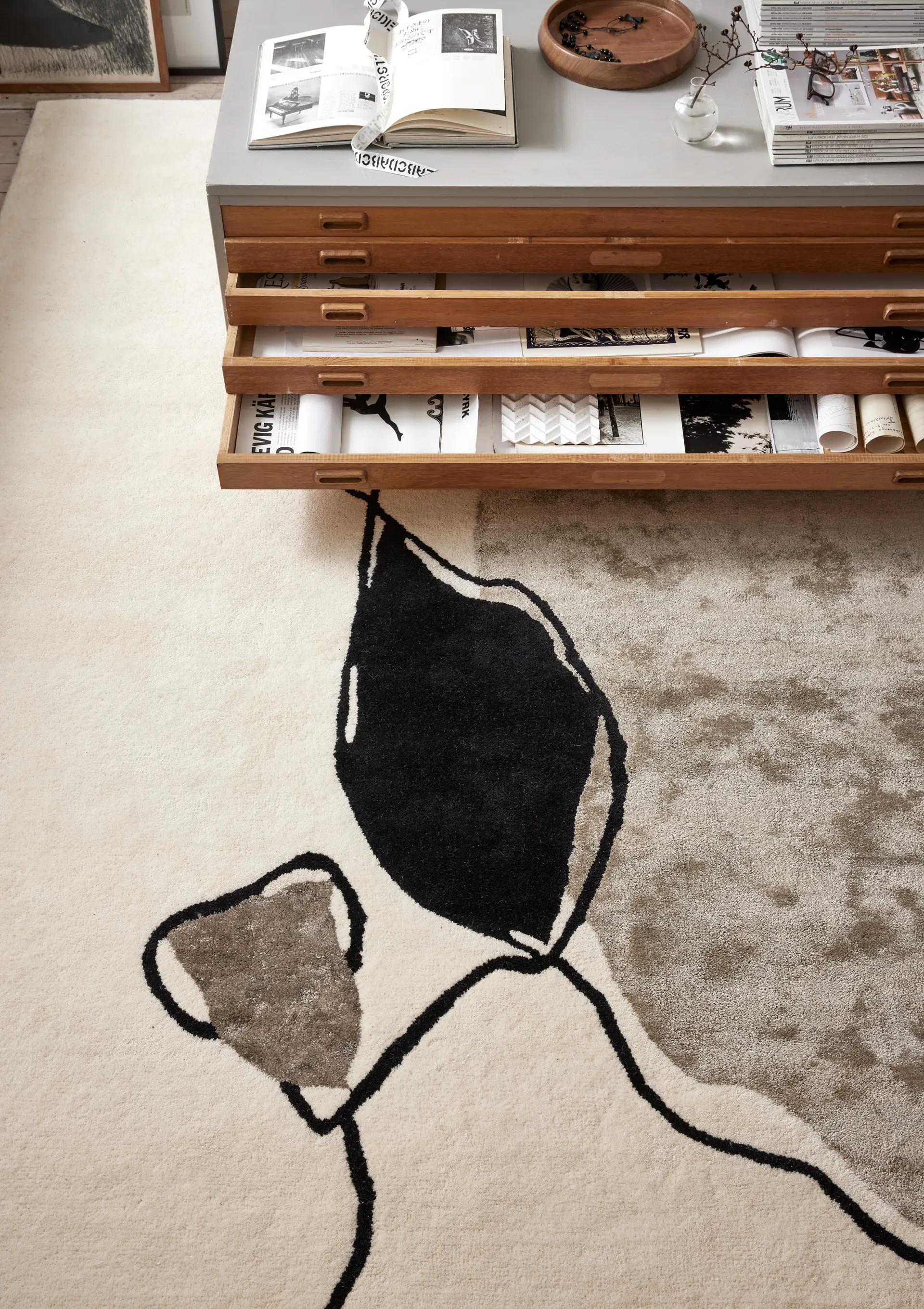 Alfombra Abstract 250x350 cm, Ivory Classic Collection