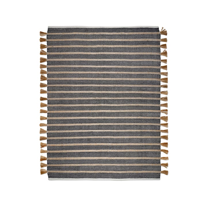 Alfombra Cyin - Negro/yute, 170x230 cm - Classic Collection