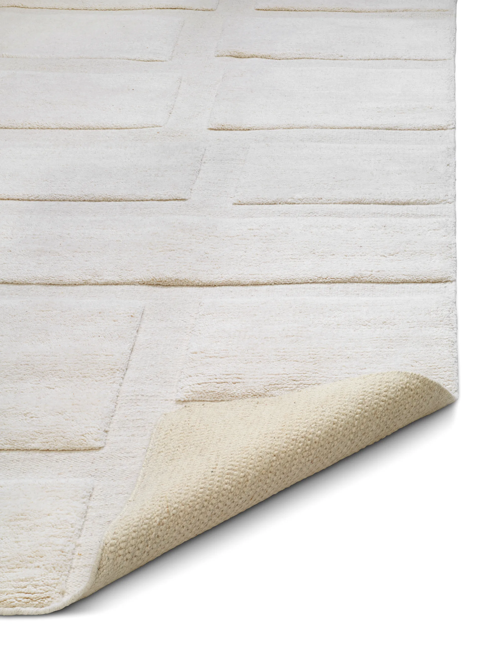 Alfombra de lana Bricks 170x230 cm, Ivory Classic Collection
