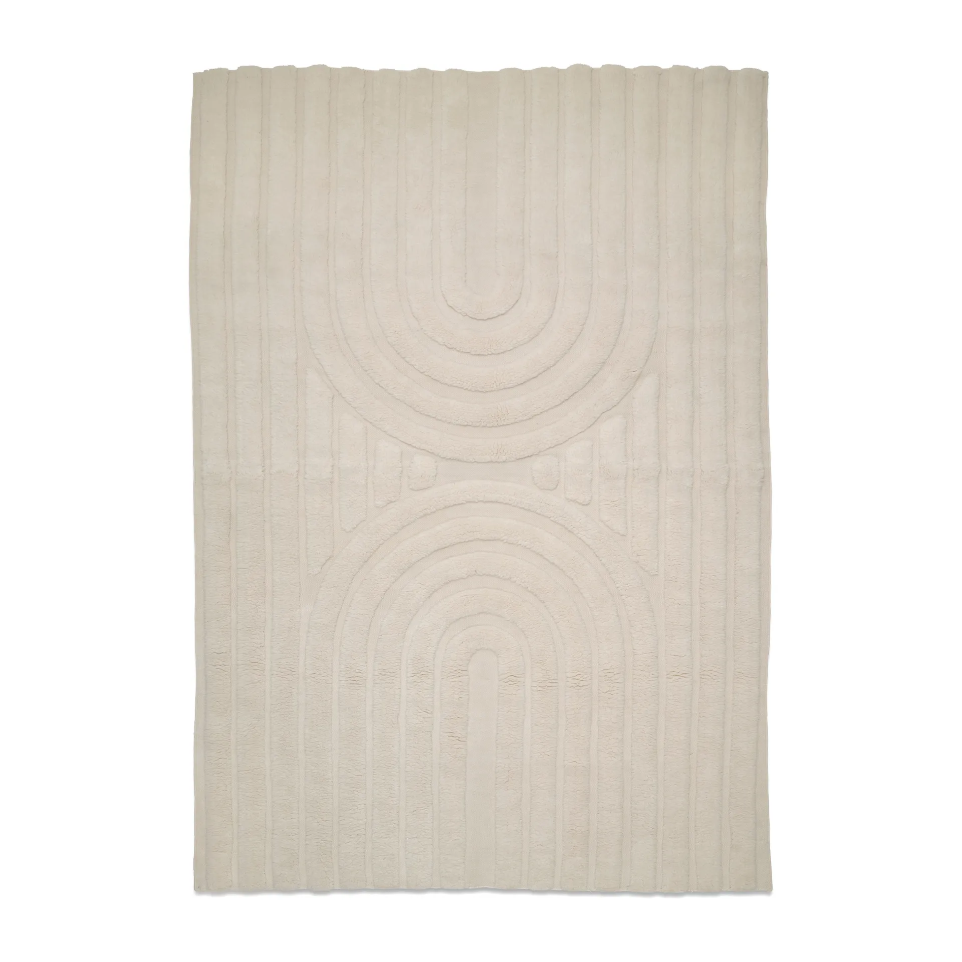 Alfombra de lana Curve 170x230 cm, Ivory Classic Collection