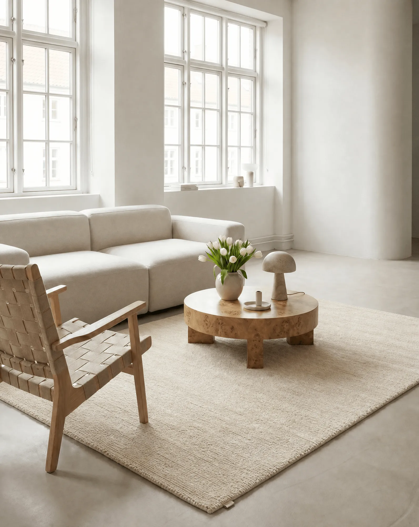 Alfombra de lana Dune, Ivory, 170x230 cm Classic Collection