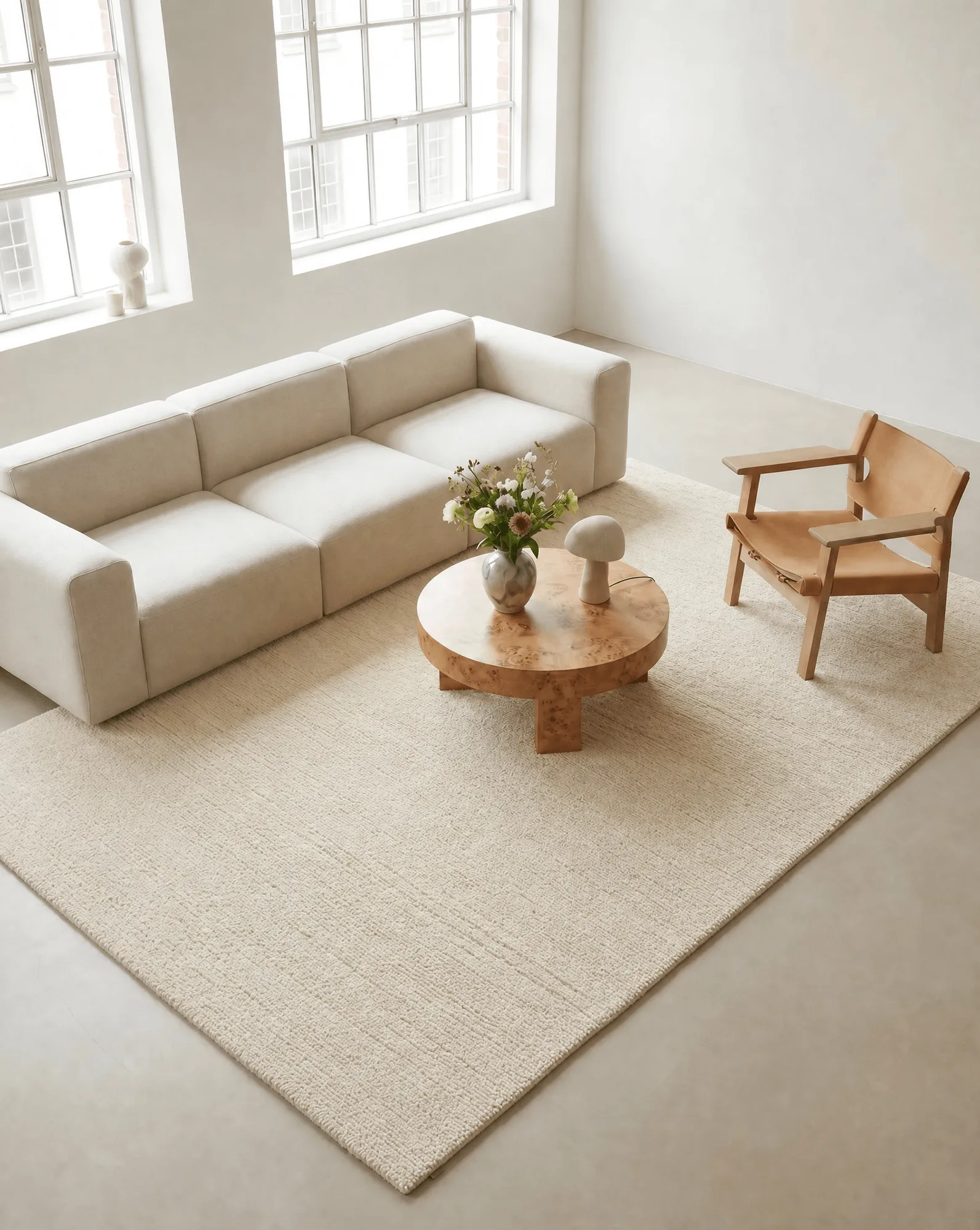 Alfombra de lana Dune, Ivory, 200x300 cm Classic Collection