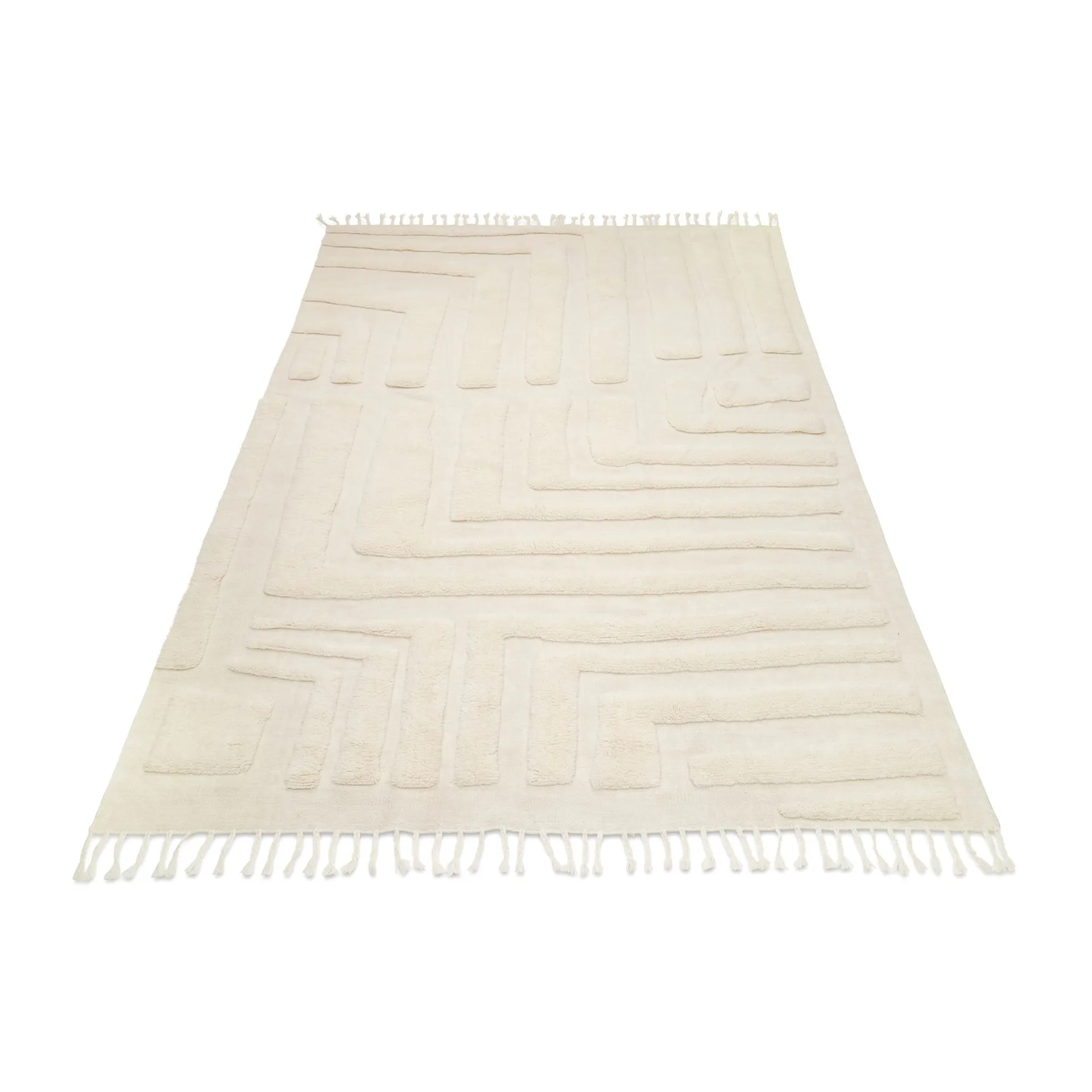 Alfombra de lana Field 200x300 cm, Ivory Classic Collection