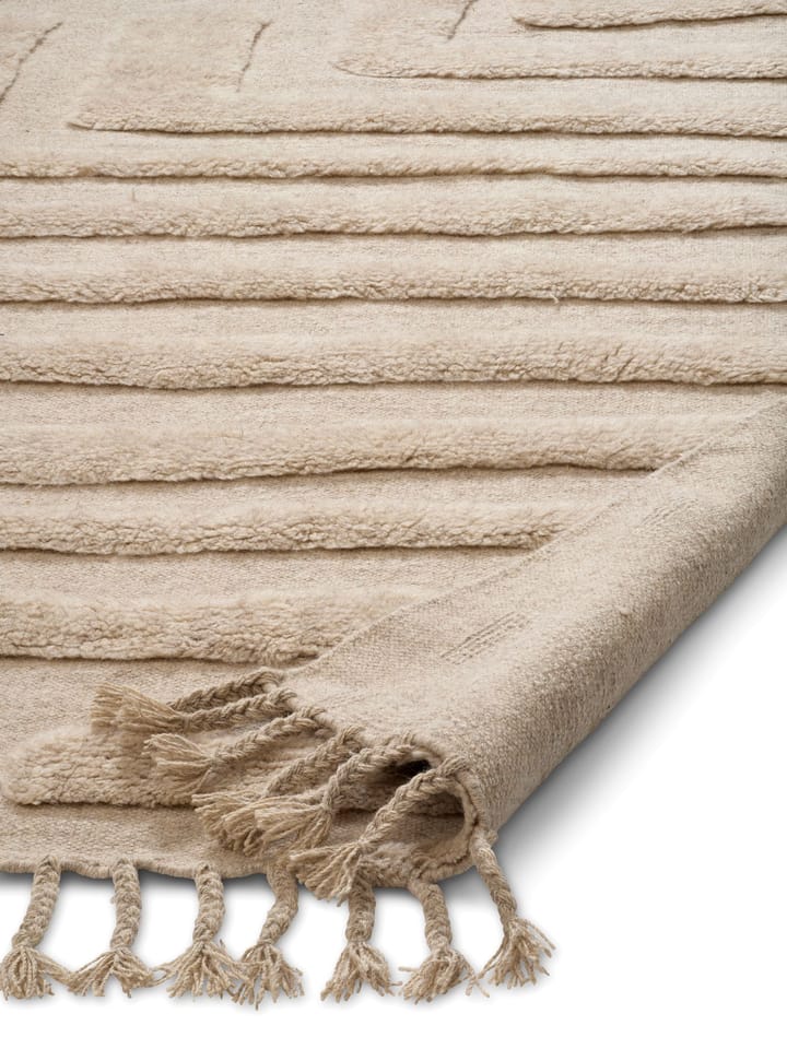 Alfombra de lana Field 250x350 cm, Natural Beige Classic Collection