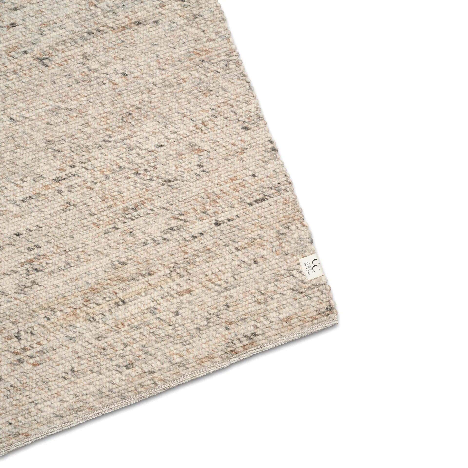 Alfombra de lana Merino 200x300 cm, beige natural Classic Collection