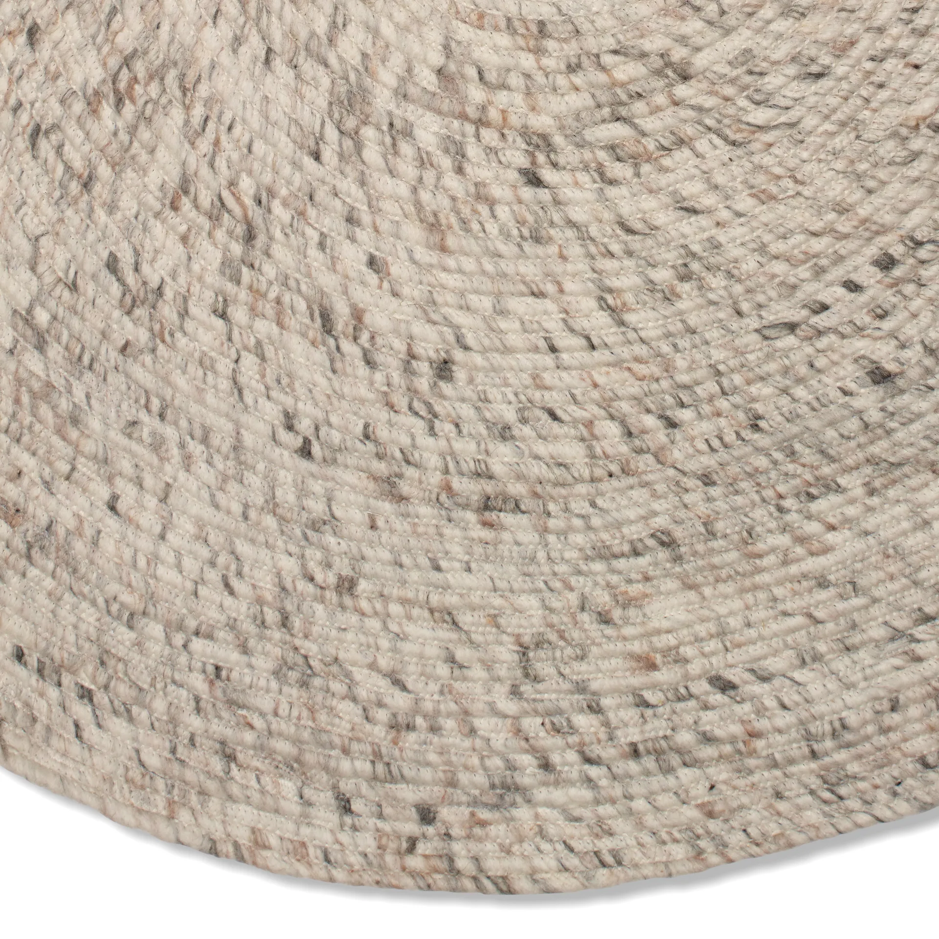 Alfombra de lana Merino redonda Ø160 cm, Beige Classic Collection