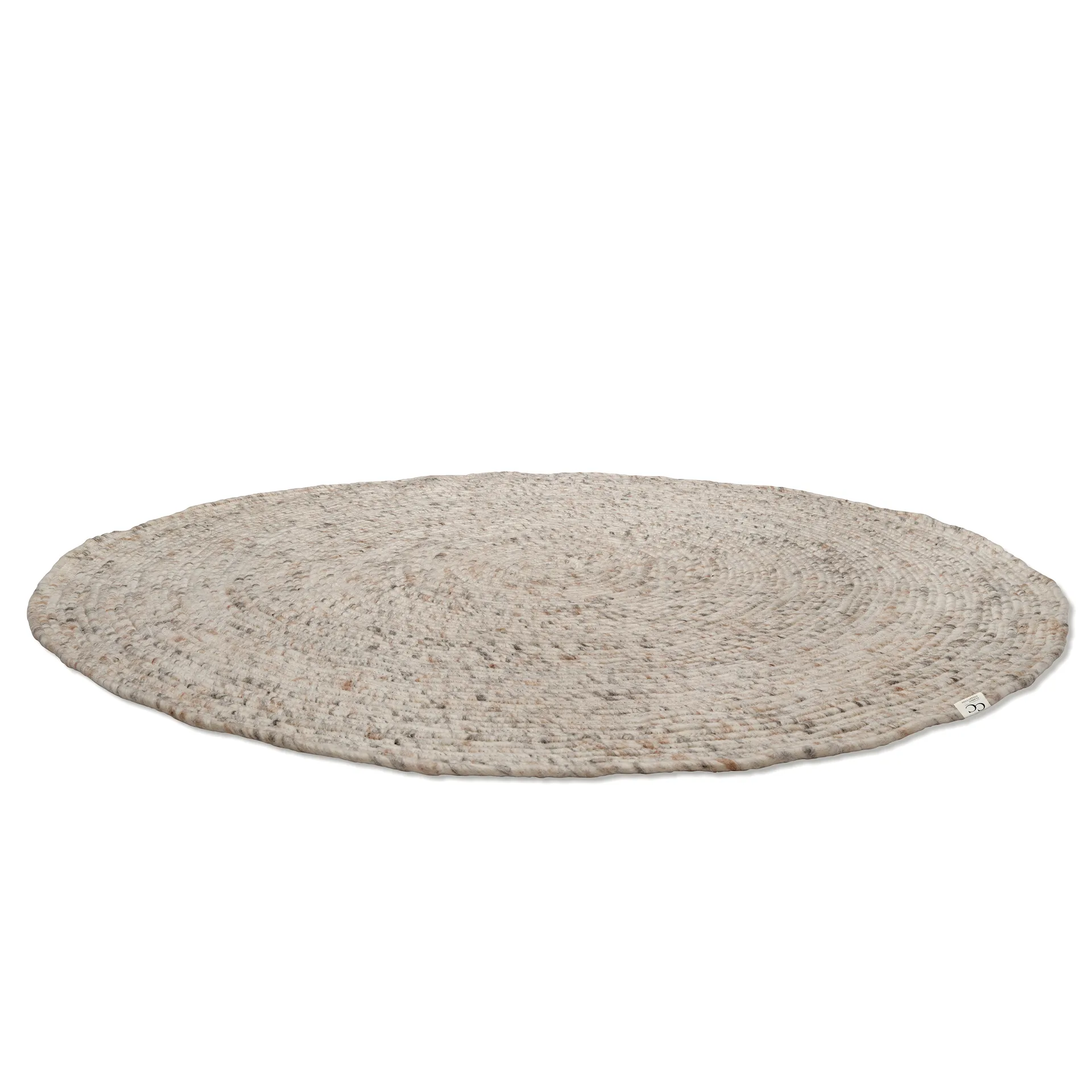 Alfombra de lana Merino redonda Ø160 cm, Beige Classic Collection