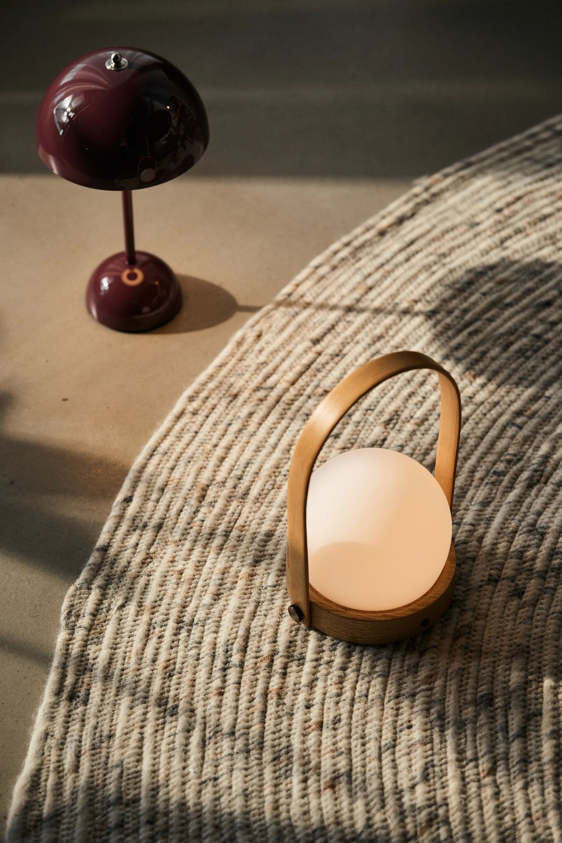 Alfombra de lana Merino redonda Ø200 cm, Beige Classic Collection