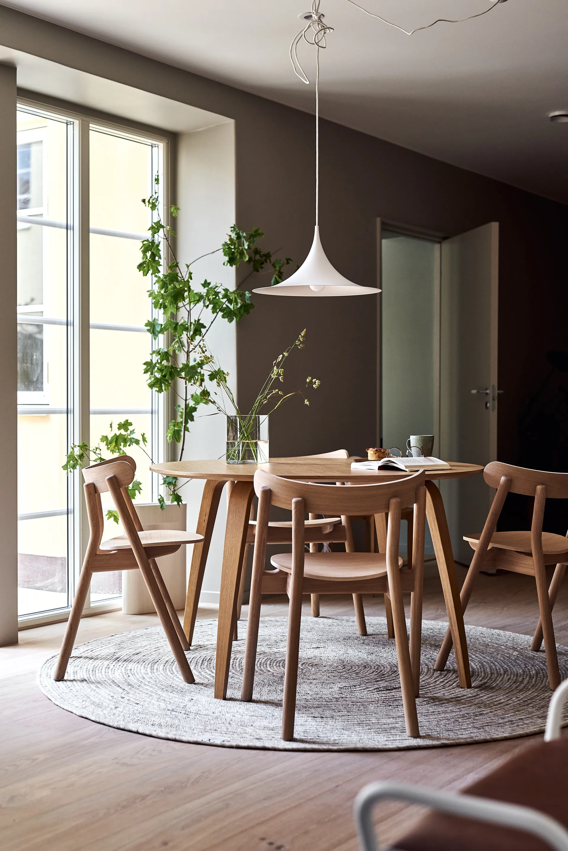 Alfombra de lana Merino redonda Ø200 cm, Beige Classic Collection