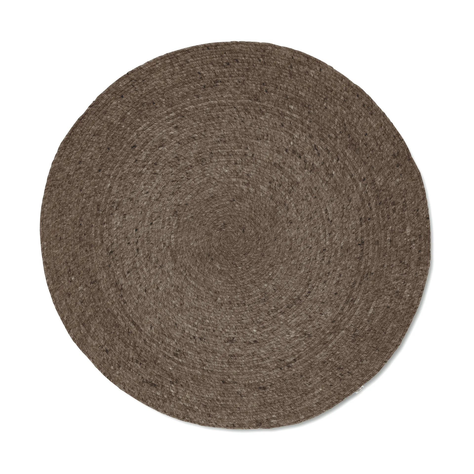 Alfombra de lana Merino redonda Ø200 cm, Marrón Classic Collection