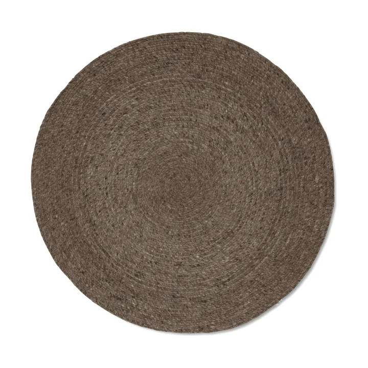 Alfombra de lana Merino redonda Ø200 cm - Marrón - Classic Collection