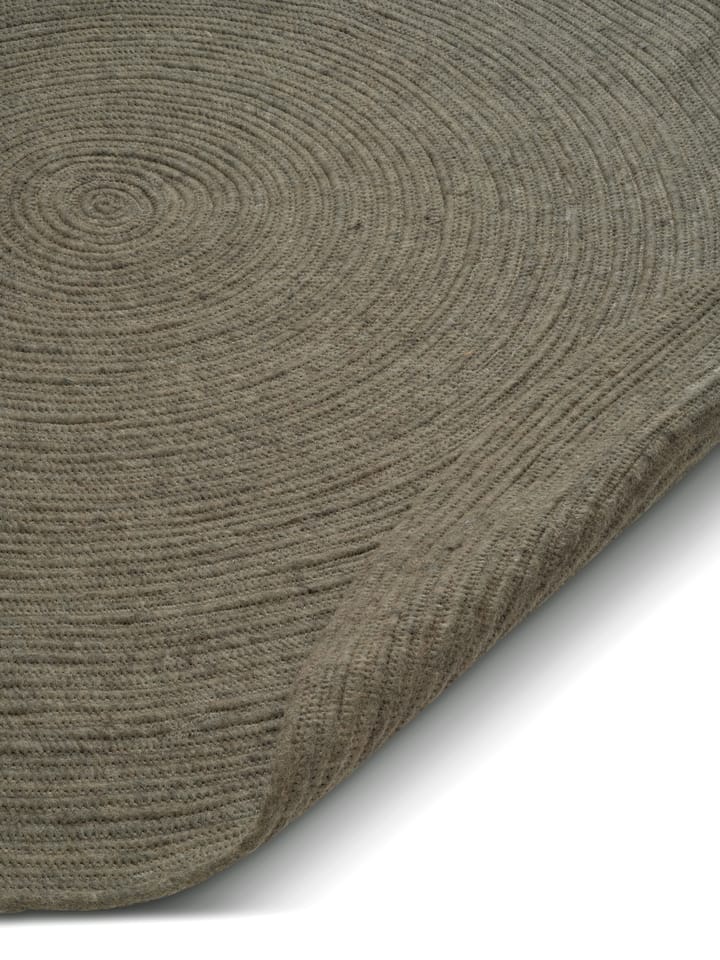 Alfombra de lana Merino redonda Ø240 cm, Dark green Classic Collection