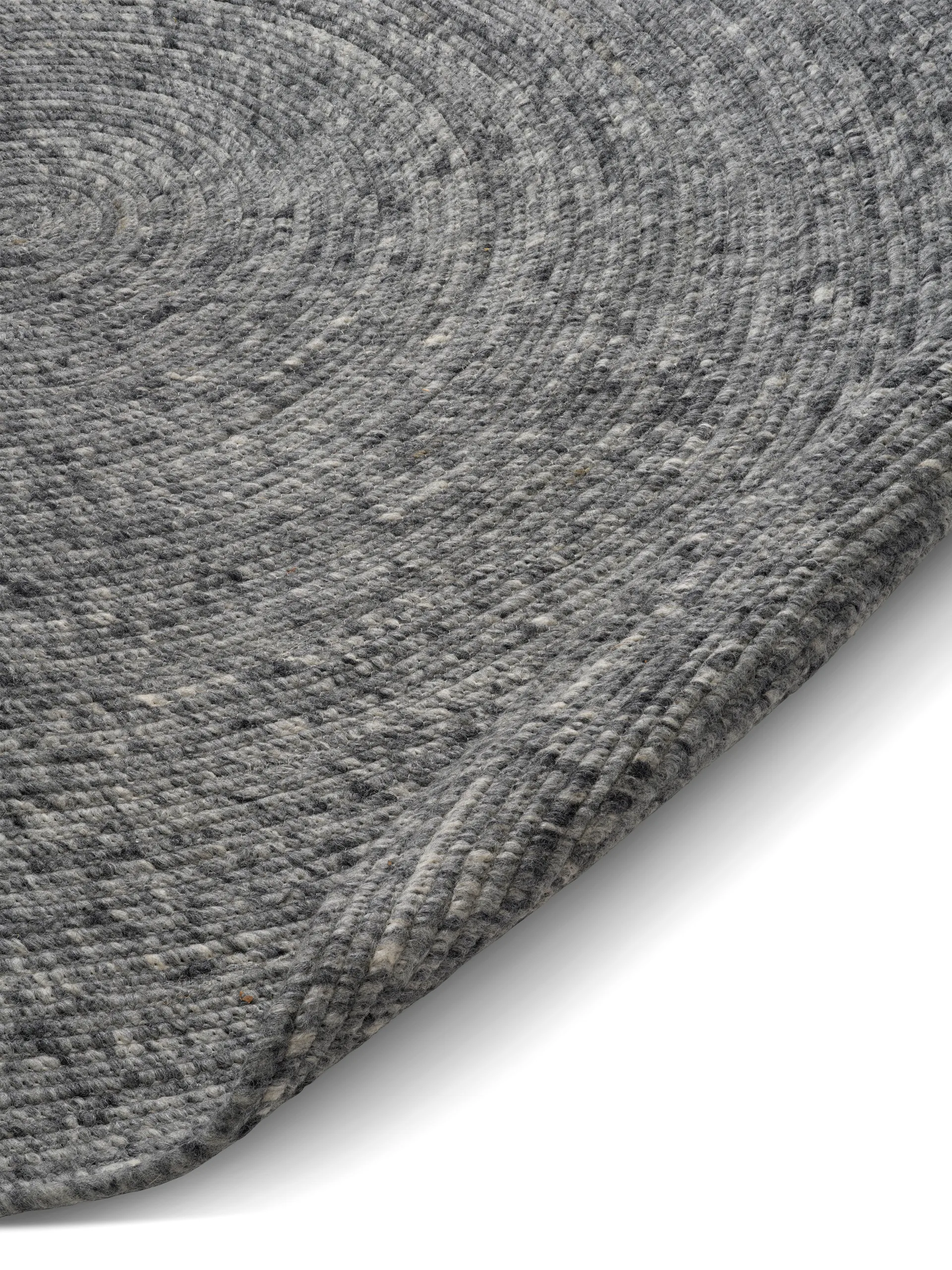 Alfombra de lana Merino redonda Ø240 cm, Granito Classic Collection