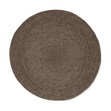 Alfombra de lana Merino redonda Ø240 cm - Marrón - Classic Collection