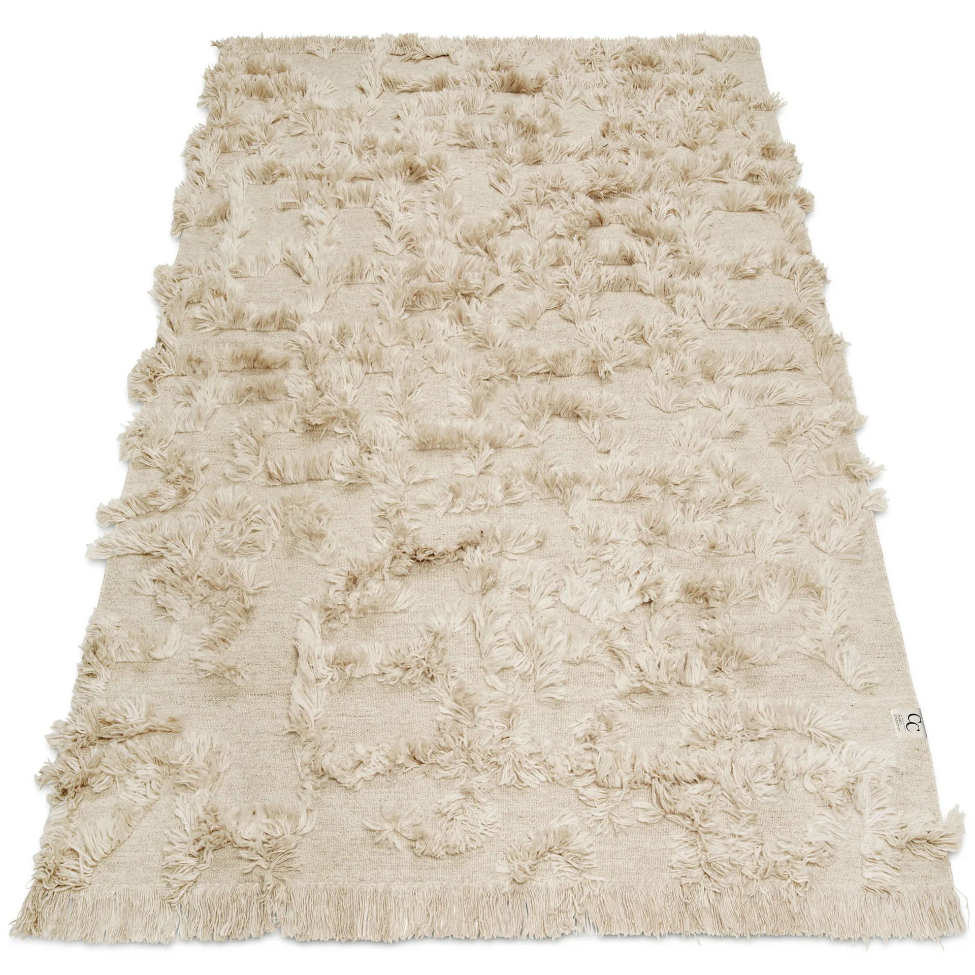 Alfombra de lana Rio 170x230 cm, Beige Classic Collection