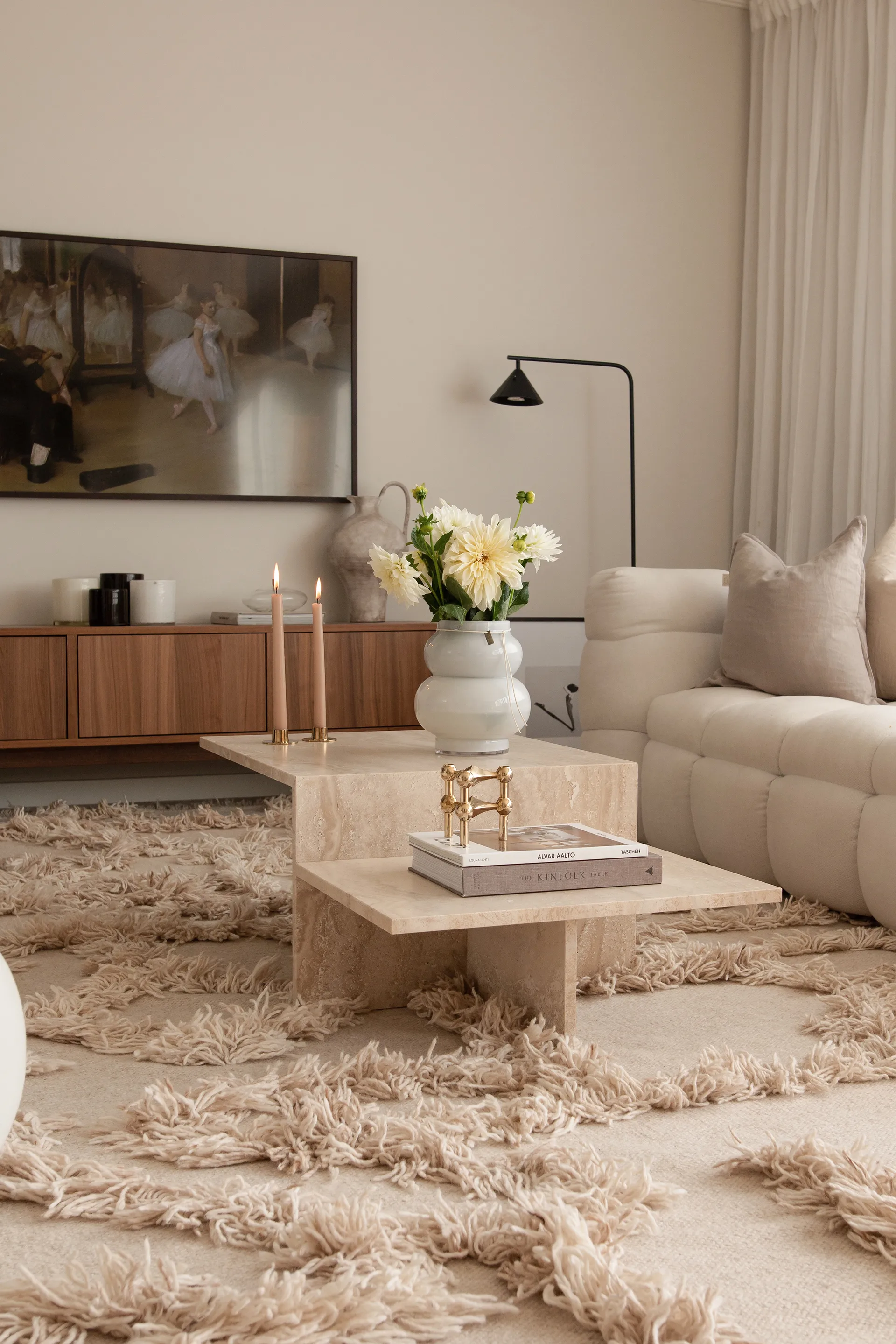 Alfombra de lana Rio 250x350 cm, Beige Classic Collection