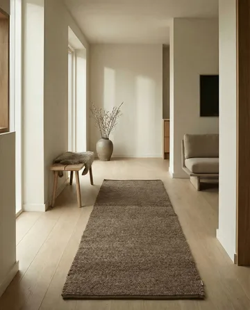 Alfombra de pasillo Merino - Marrón, 80x300 cm - Classic Collection