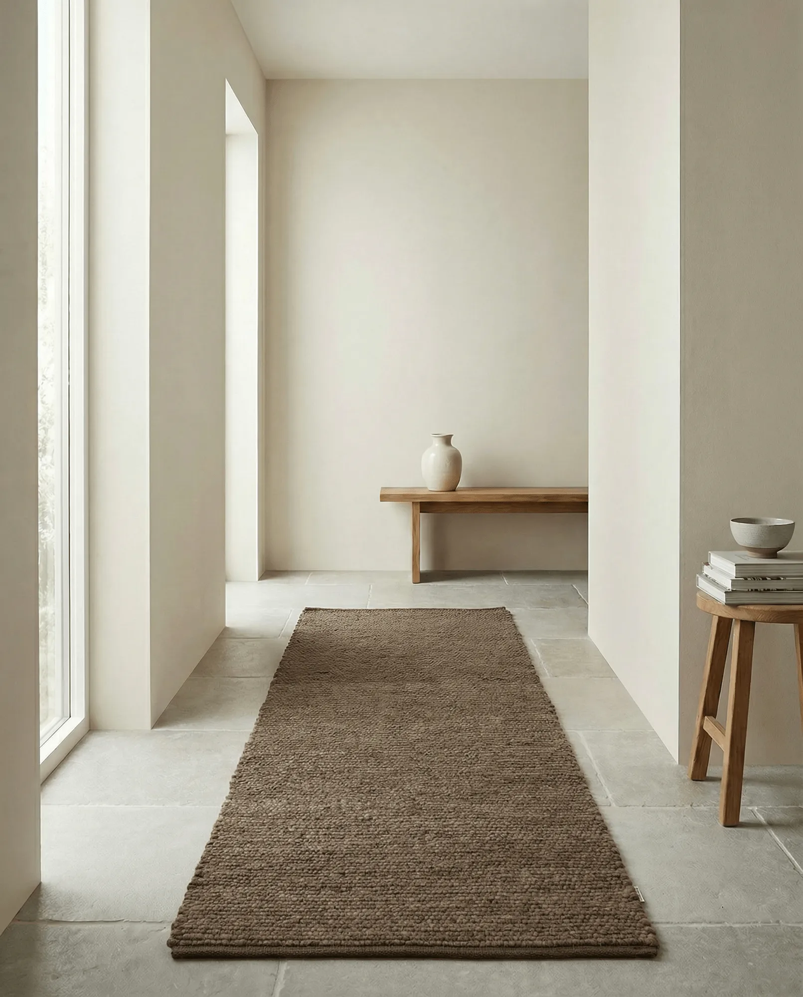 Alfombra de pasillo Merino, Marrón, 80x300 cm Classic Collection
