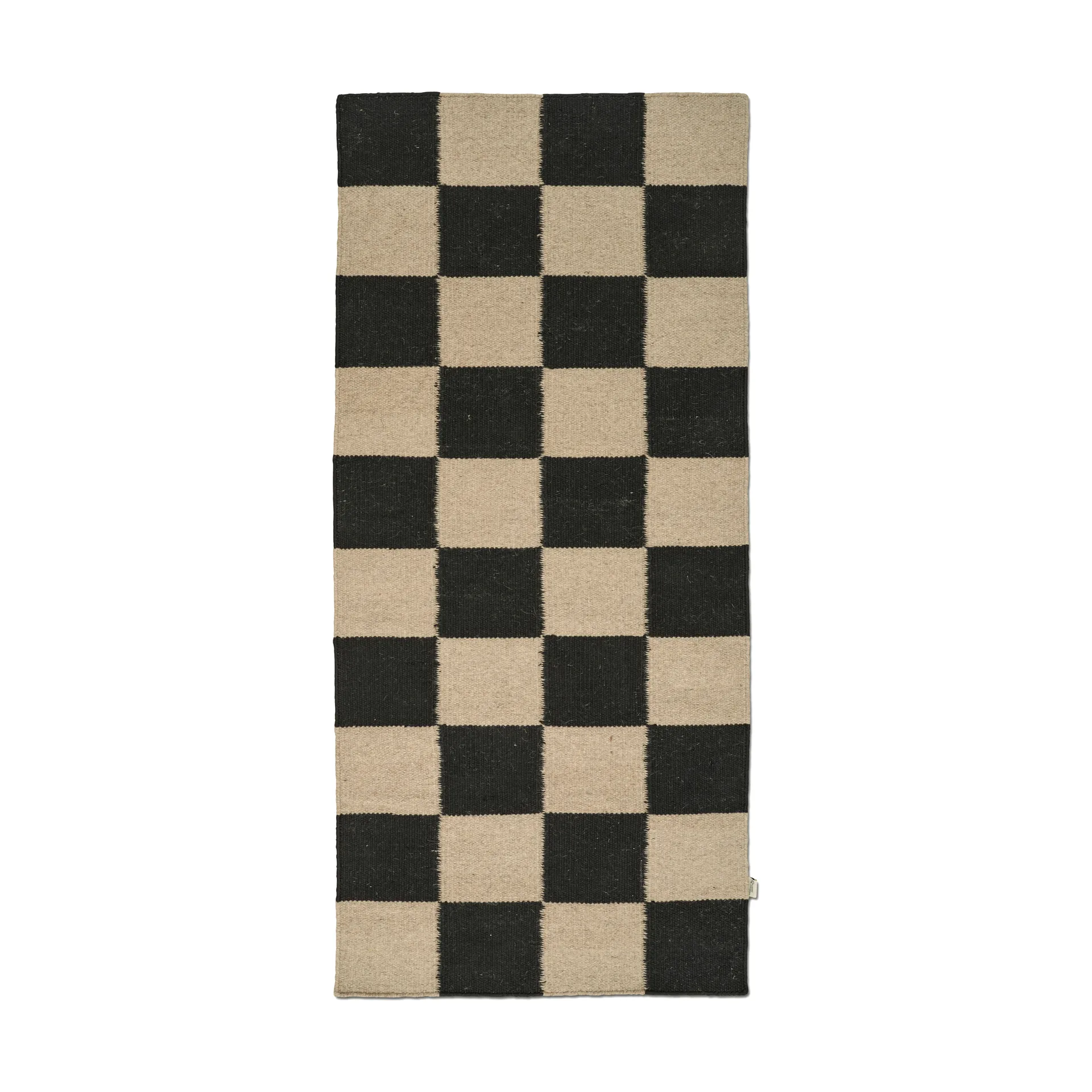 Alfombra de pasillo Squares, Black-natural, 80x200 cm Classic Collection