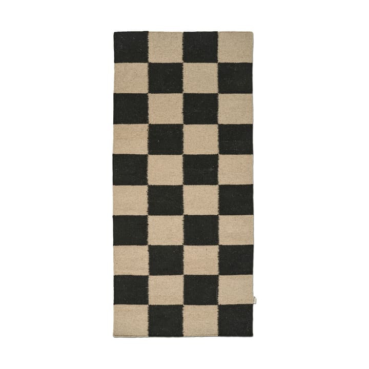 Alfombra de pasillo Squares - Black-natural, 80x200 cm - Classic Collection