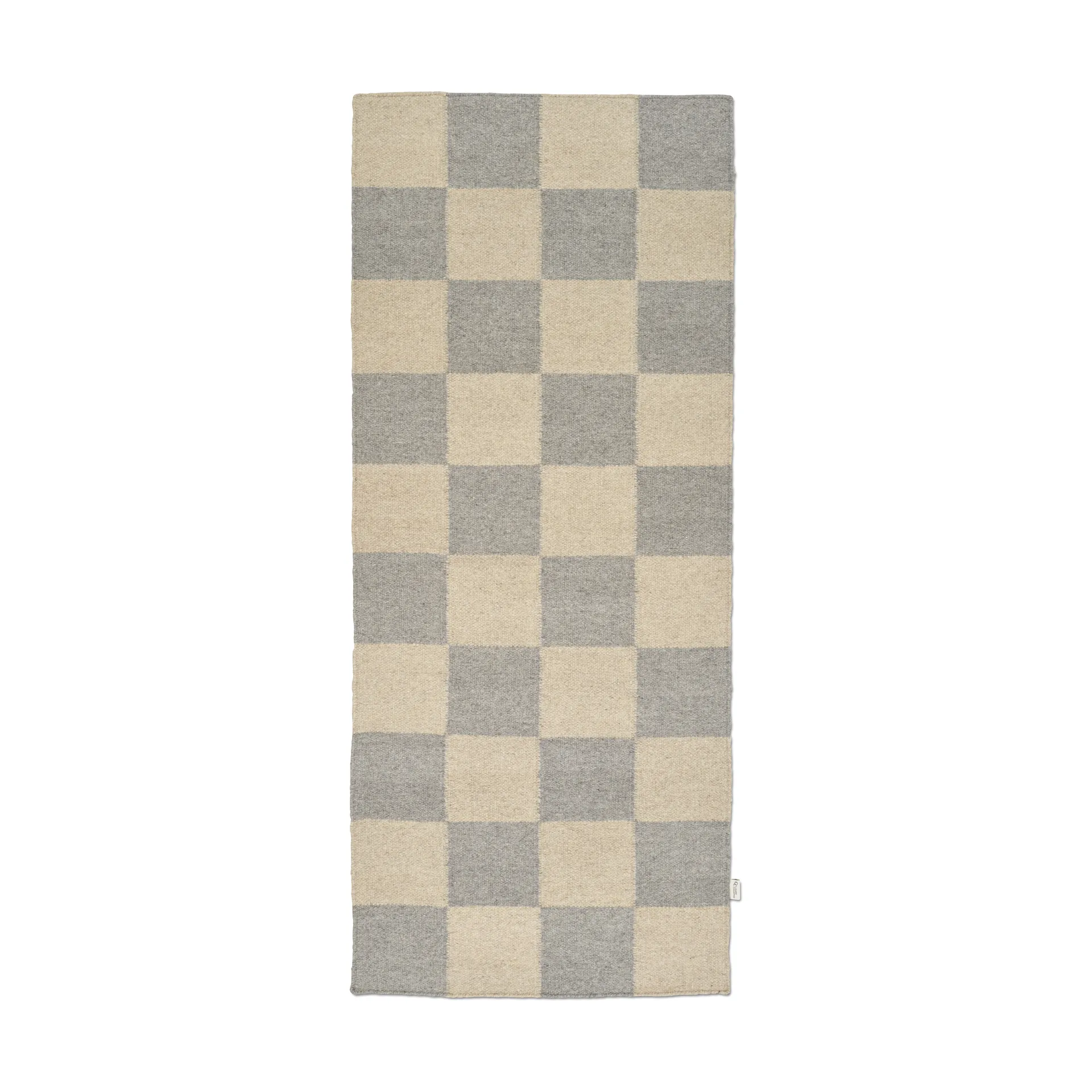 Alfombra de pasillo Squares, Grey-natural, 80x200 cm Classic Collection