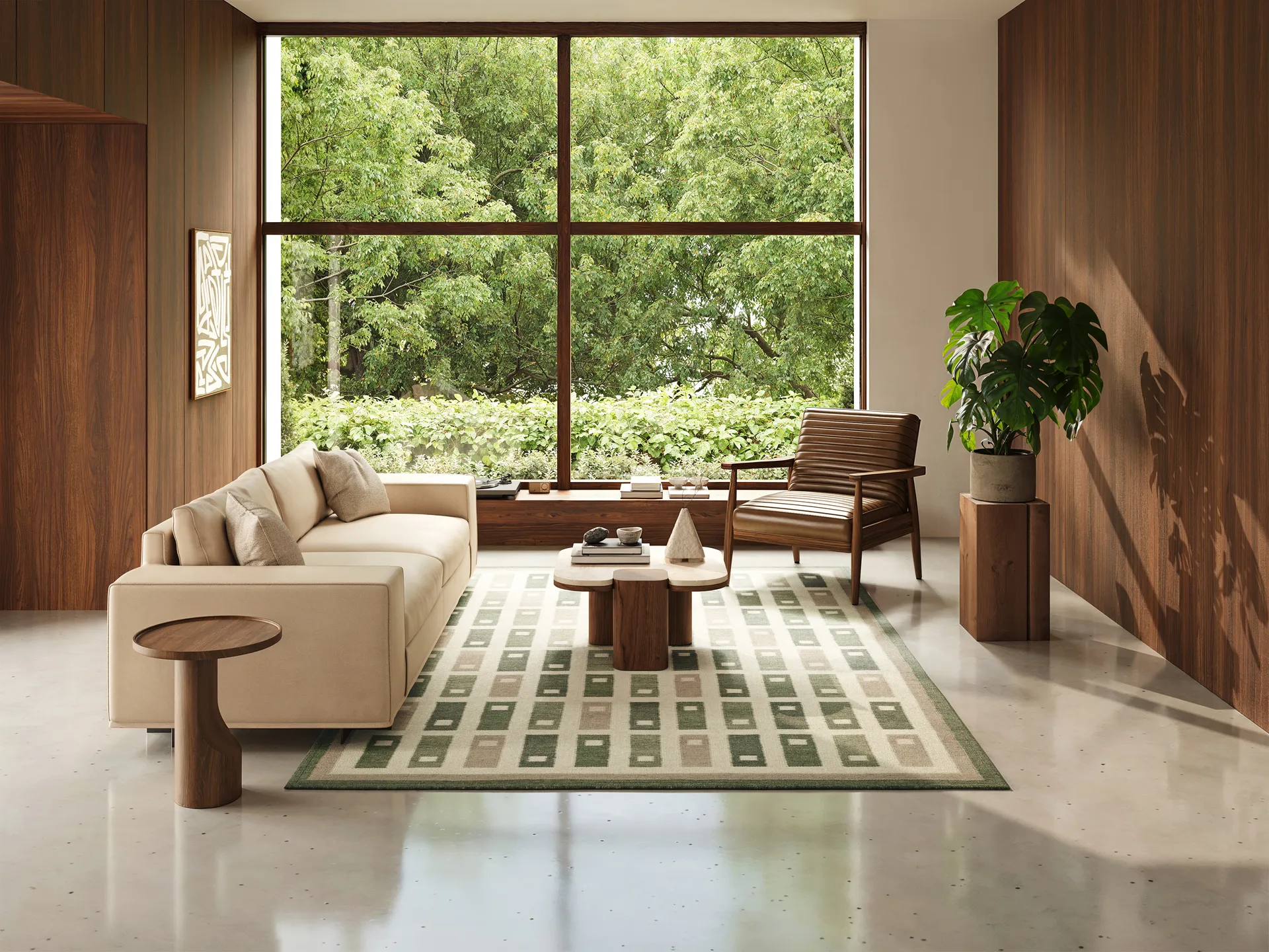 Alfombra Fyrbo , Verde, 250x350 cm Classic Collection