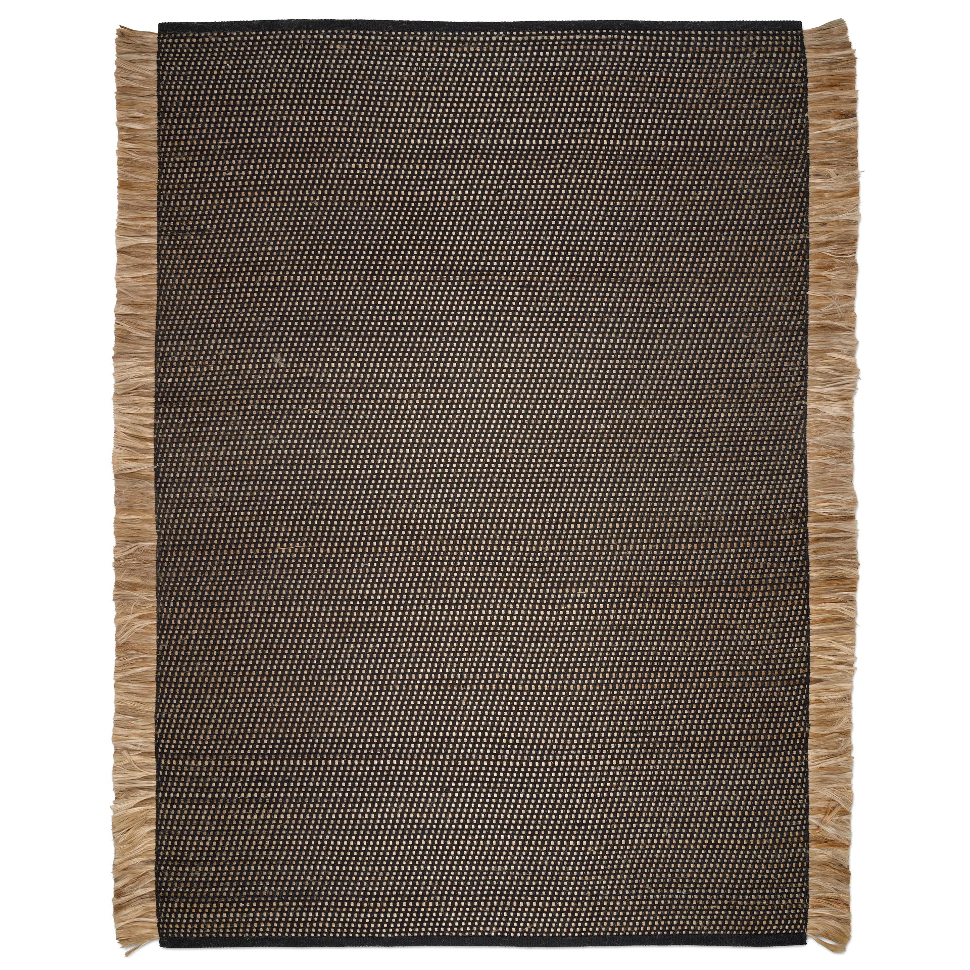 Alfombra Goa 170x230 cm, Negro-yute Classic Collection