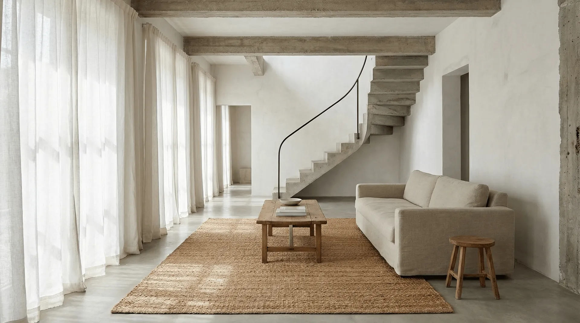 Alfombra Jute Plain, Natural, 200x300 cm Classic Collection