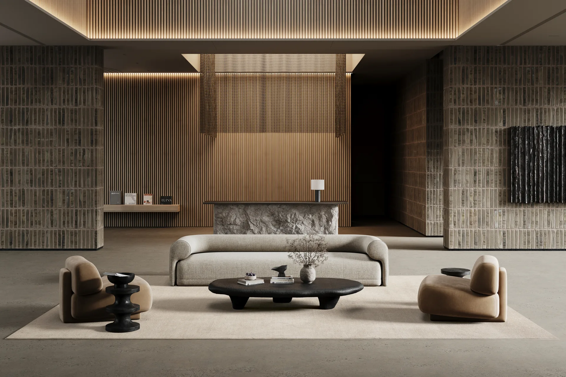 Alfombra Lobby con ribete, Blanco roto, 300x400 cm Classic Collection