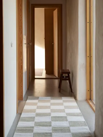 Alfombra pasillera Square - Blanco-natural, 80x200 cm - Classic Collection