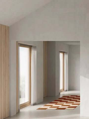 Alfombra pasillera Square - Marrón-natural, 80x200 cm - Classic Collection