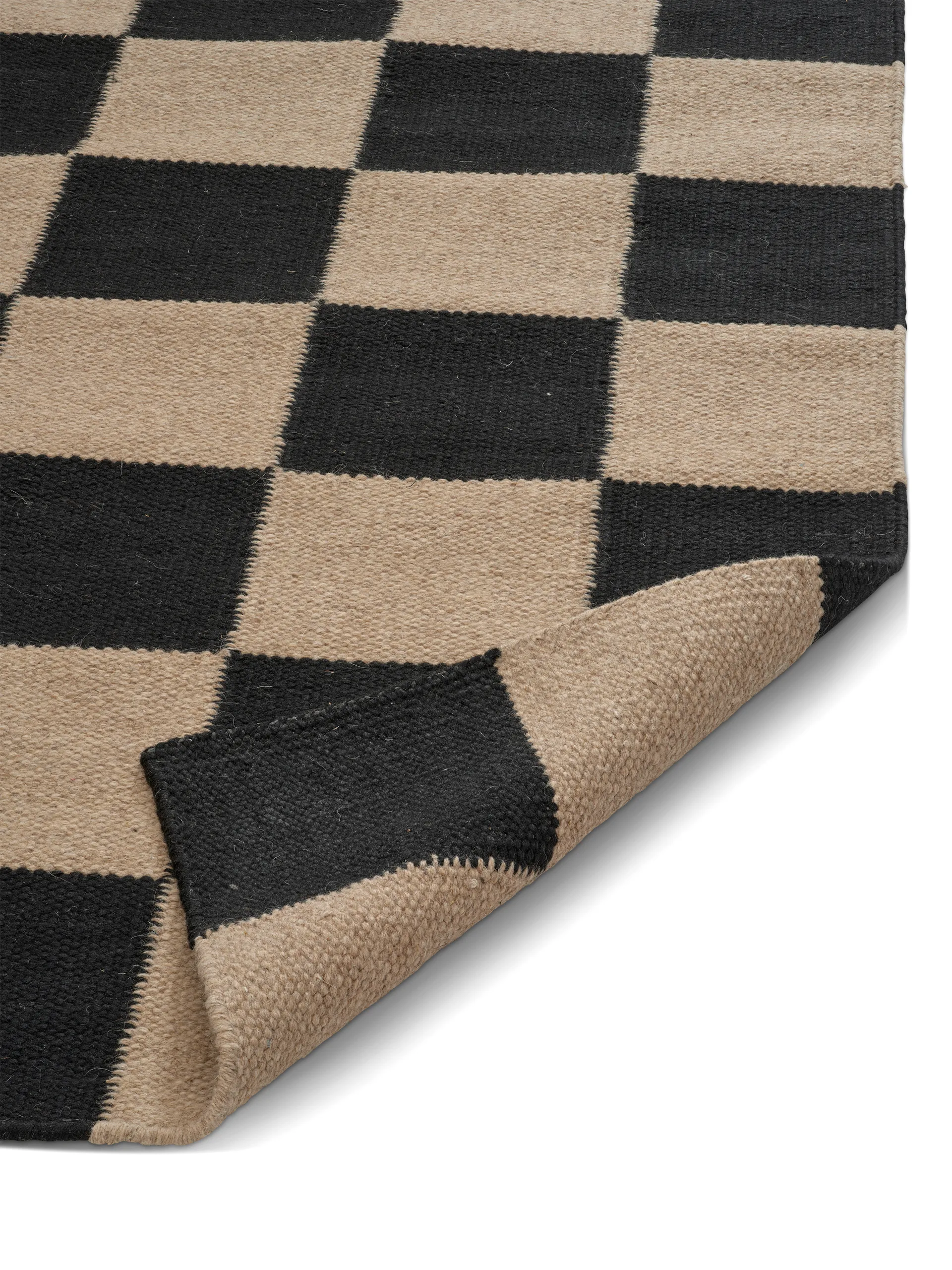Alfombra pasillera Square, Negro-natural, 80x240 cm Classic Collection