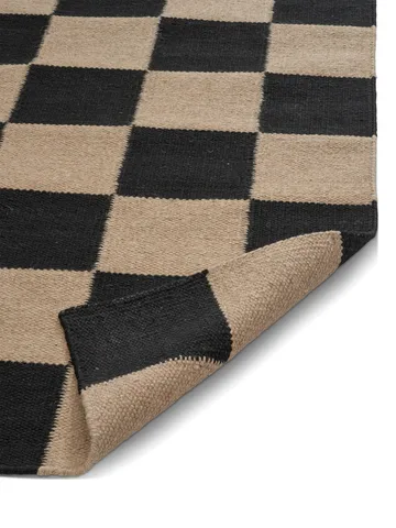 Alfombra pasillera Square - Negro-natural, 80x240 cm - Classic Collection
