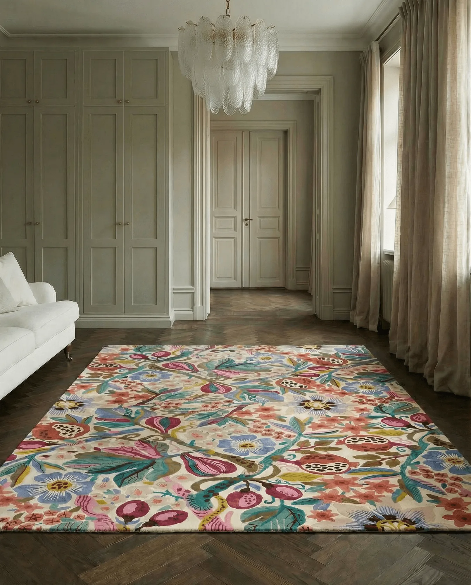 Alfombra Pomegranate, Blanco-multi, 250x350 cm Classic Collection