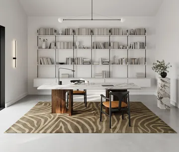 Alfombra Zebra 200x300 cm - Marrón - Classic Collection