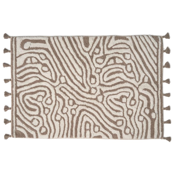 Alfombrilla de baño Maze 60x90 cm - Simply taupe-blanco - Classic Collection