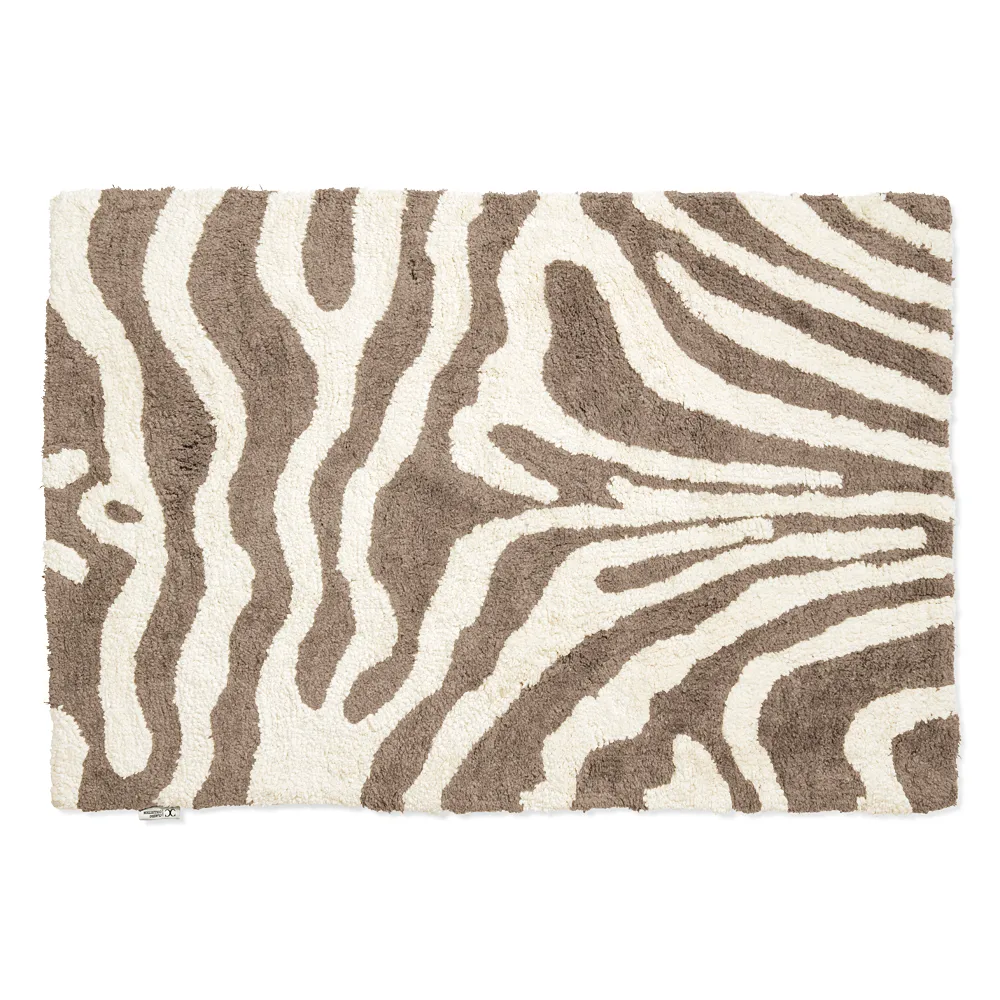 Alfombrilla de baño Zebra 60x90 cm, Simply taupe-blanco Classic Collection