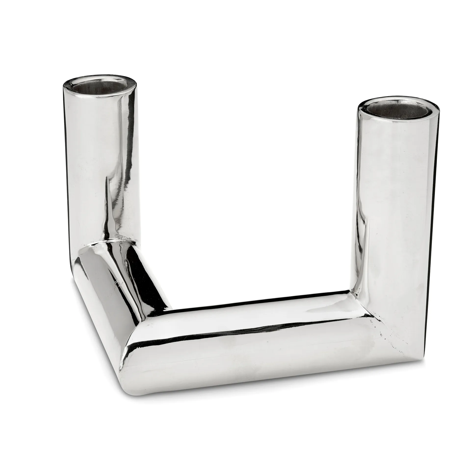 Candelabro Pipe 11 cm, Latón niquelado Classic Collection