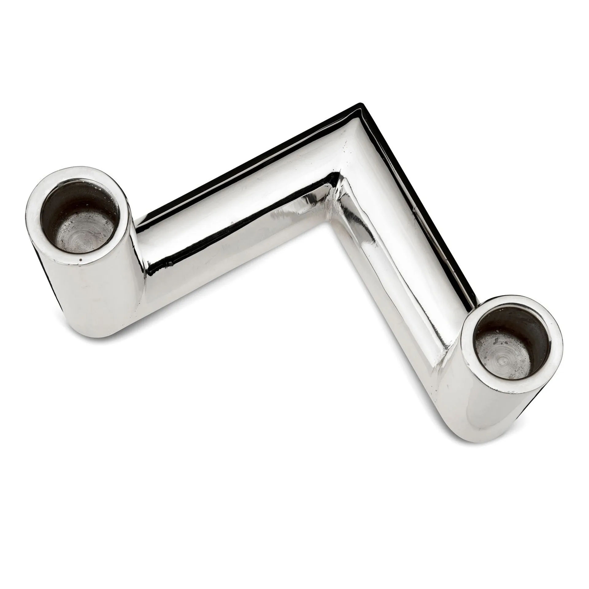 Candelabro Pipe 11 cm, Latón niquelado Classic Collection