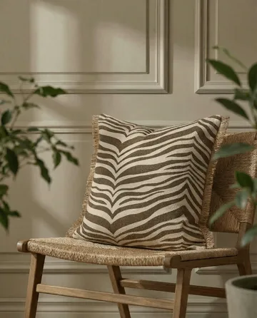 Cojín Zebra - Marrón-natural, 50x50 cm - Classic Collection
