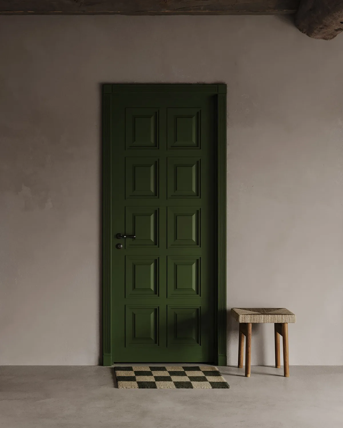 Felpudo Square 60x90 cm, Negro-natural Classic Collection