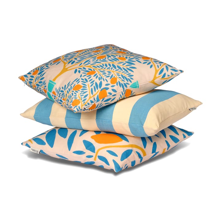 Funda de cojín Lemon Garden 50x50 cm, Azul Classic Collection