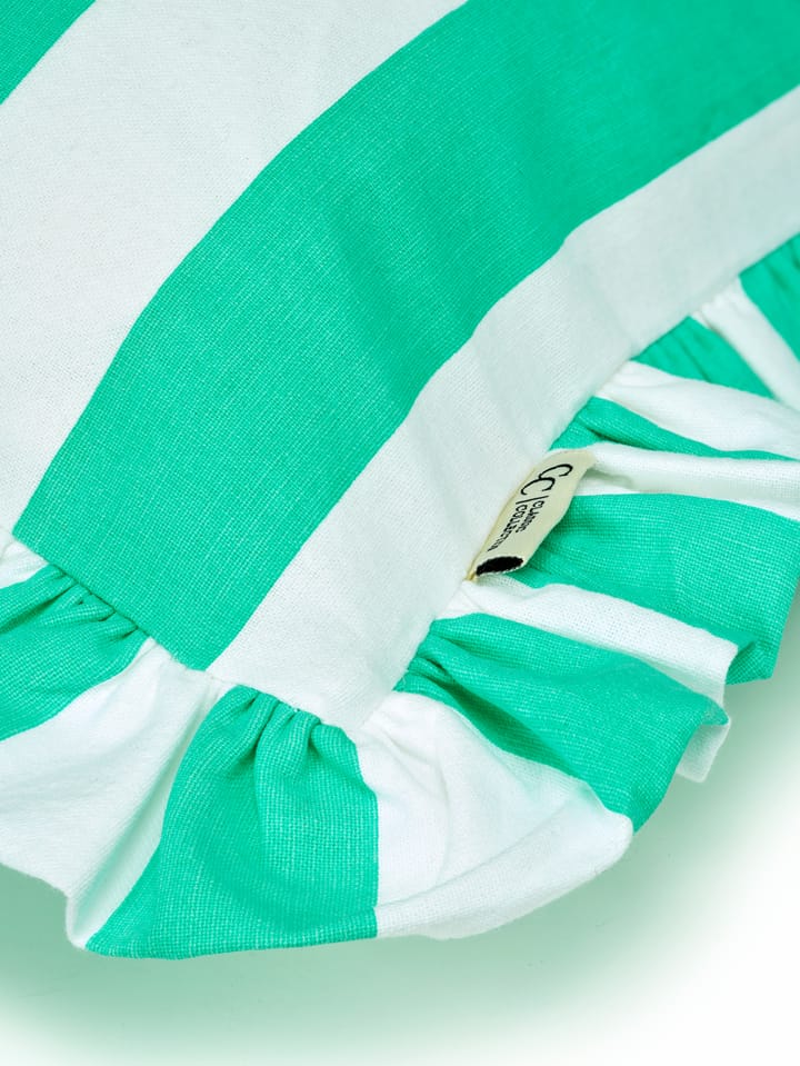 Funda de cojín Ruffle Stripes 50x50 cm, Sage Classic Collection