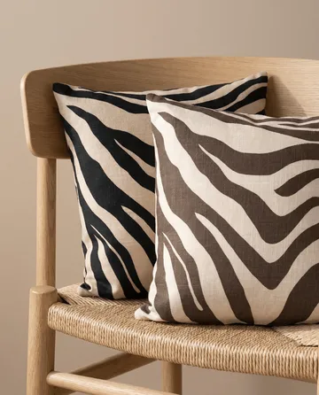Funda de cojín Savannah - Beige-black, 50x50 cm - Classic Collection