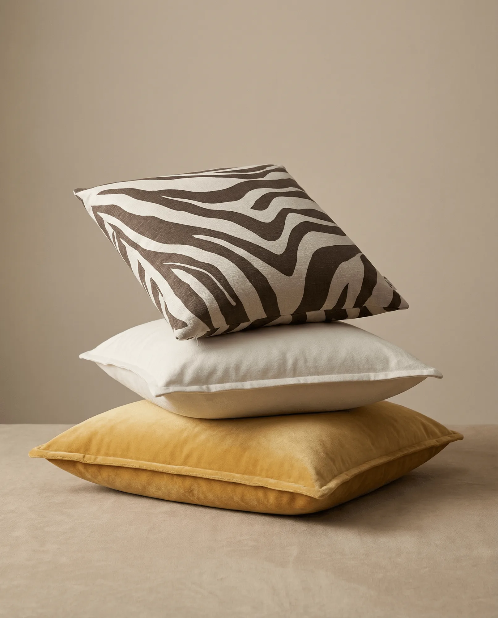 Funda de cojín Savannah, Brown-off white, 50x50 cm Classic Collection