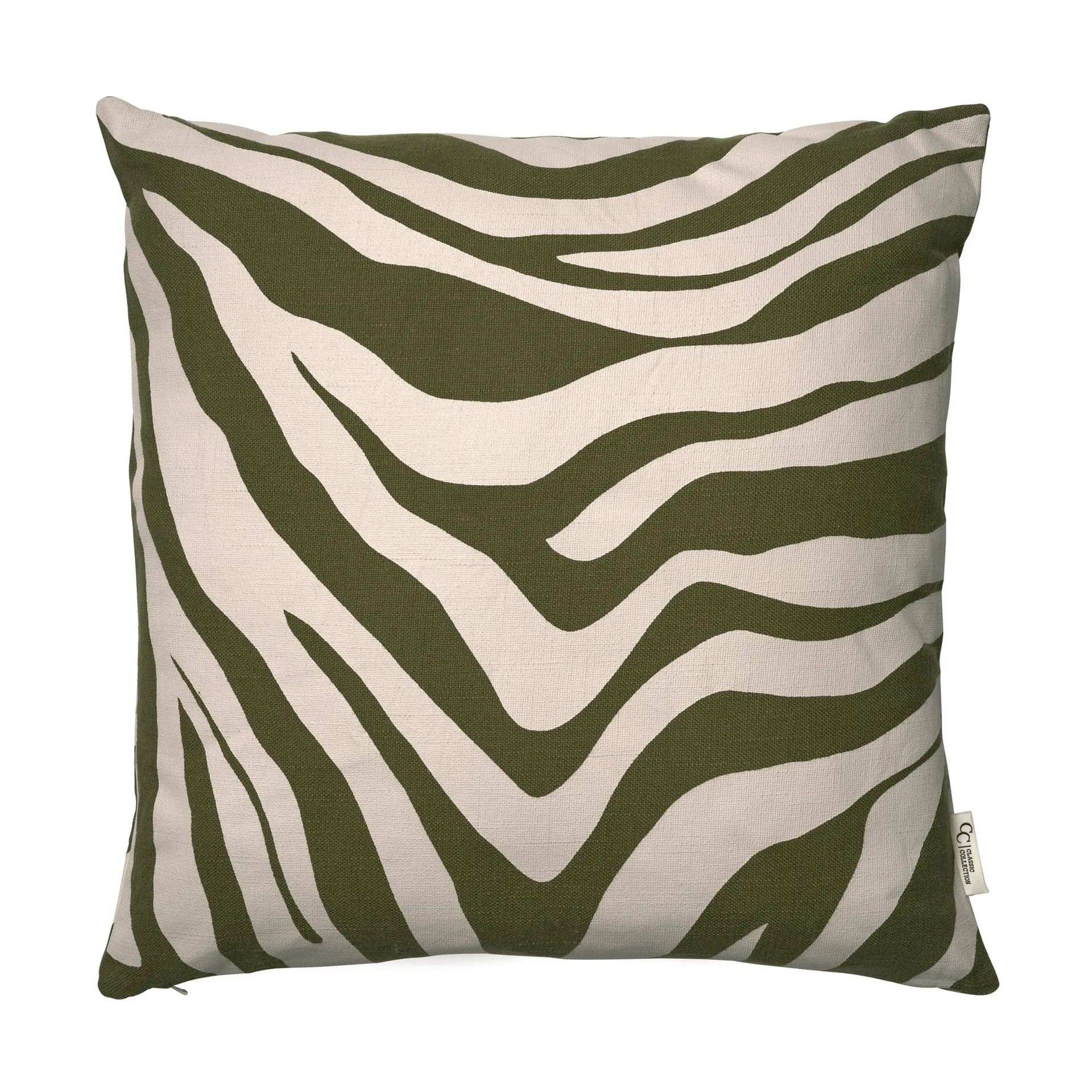 Funda de cojín Savannah, Green-off white, 50x50 cm Classic Collection