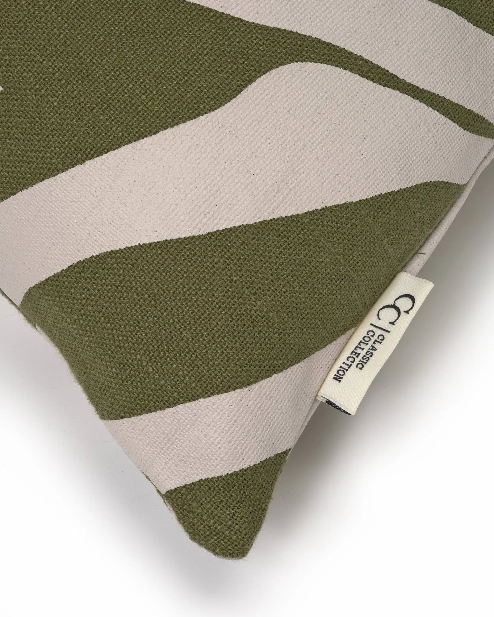 Funda de cojín Savannah, Green-off white, 50x50 cm Classic Collection